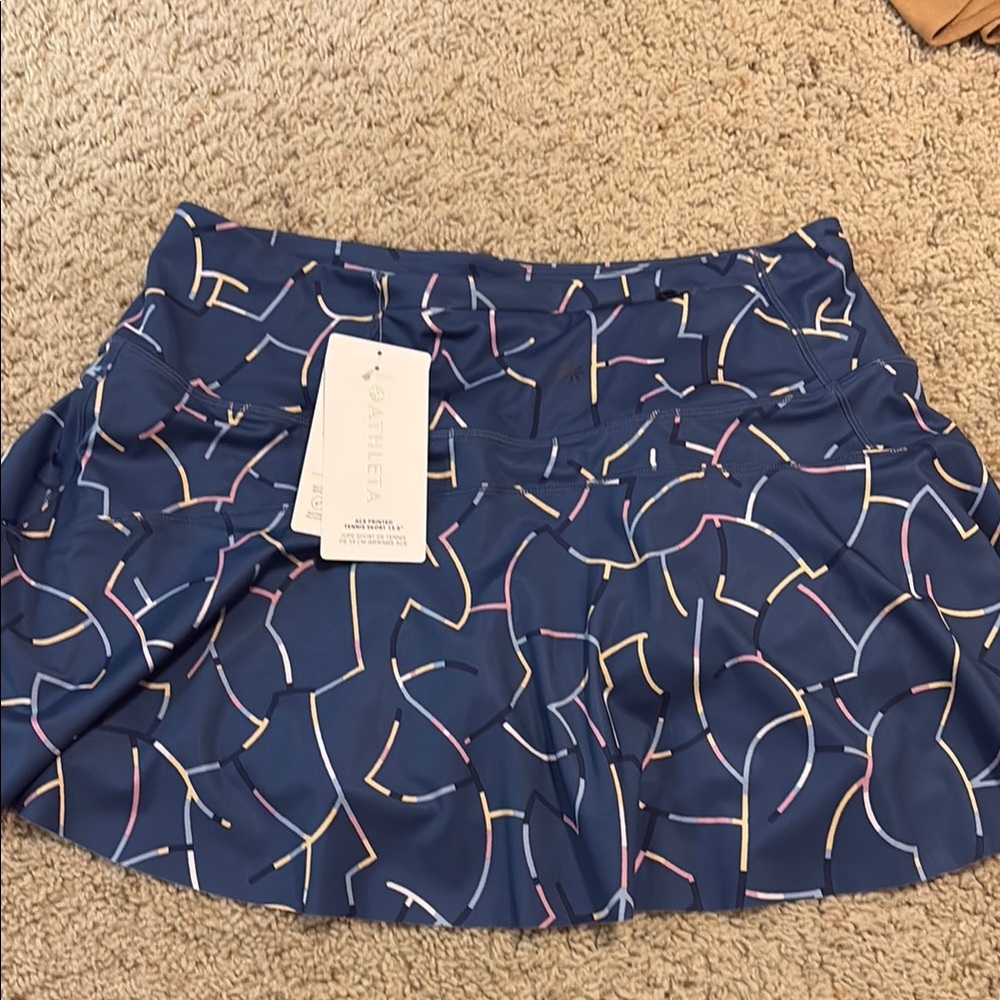 Athleta Blue Mini Skater Skirt for Casual Wear